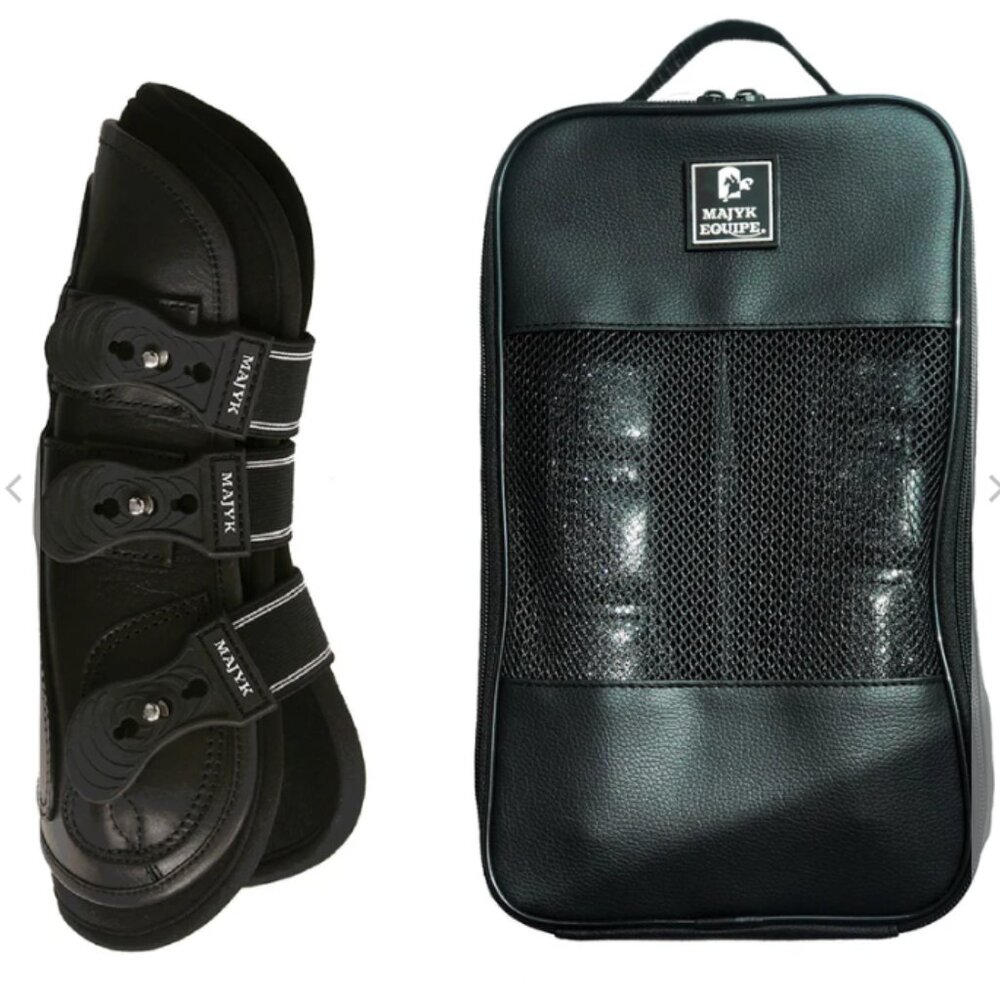 Majyk Equipe Estrella Carbon 100% Leather Jump Boot Set - Med/Lg